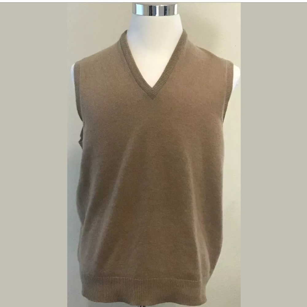 Brooks Brothers Lambs Wool V-Neck Sweater Vest
